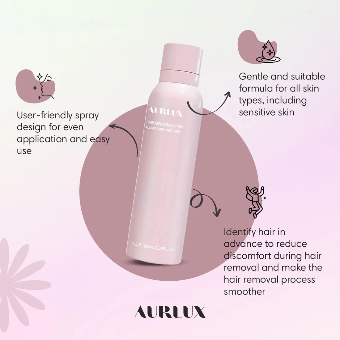 Hair Identifier Spray (+4 Dermaplaning Razors)